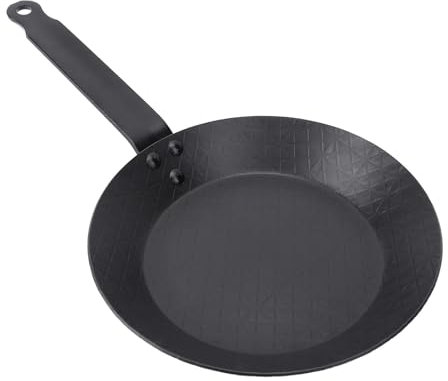 Luocute Carbon Steel Omelette Pan Frying Pan, Non Stick Skillet for Gas Induction Cooker, Suitable for Steak, Pancakes, and More, Excellent Heat Distribution, Advanced Smokeless