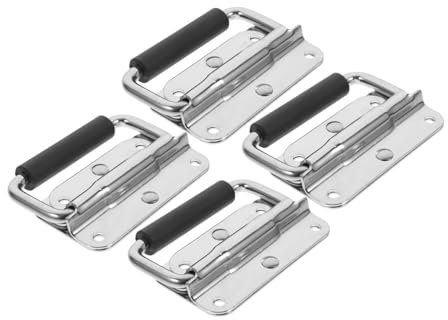 CANIGHT 4 Stück Schwerlastgriffe Koffergriffe Truhengriffe Ersatzgriffe Für Kisten Und Schranktüren Eisengriffe Mit Einfacher Montage