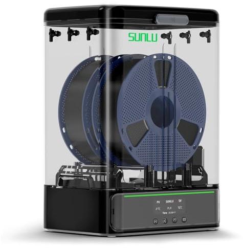 SUNLU Filament Dryer SP2 and Filament Storage Box, 70℃ Max Temperature and 15min Fast Heating to Keep Filament Dry During 3D Printing, Compatible with 1.75mm/2.85mm PLA PETG TPU ABS PA PC