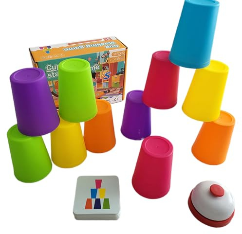 Stacking Game, Stapelbecher Spielzeug Für Kinder, Nesting Cups, Buntes Stapelbecher Set, Lustige Interaktive Stapelbare Nistbecher, Tragbares Lernspielzeug Für Feinmotorik, Hand Auge Koordination