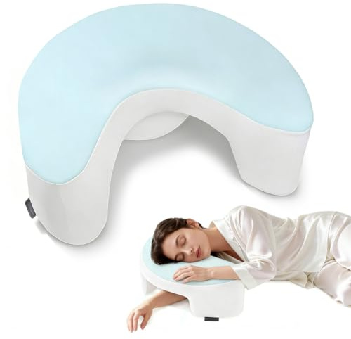 Ergonomisches Seitenschläferkissen mit Armloch, Nackenkissen Kopfkissen für Seitenschläfer, Orthopädisches Nackenstützkissen aus Memory Foam für Nacken & Schulter, für Rücken- und Bauchschläfer