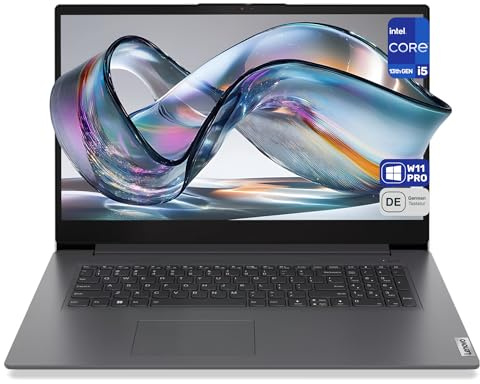 Lenovo V17 IRU G4 Laptop, Intel Core i5-13420H, 8 GB DDR4 RAM, 1 TB PCIe SSD, 17.3 FHD (1920x1080) IPS Display, Intel UHD Graphics, Deutsches Tastatur-Layout, Windows 11 Pro, Iron Grey