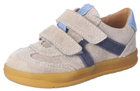 RICOSTA Jungen Kletthalbschuhe Dakota, Kinder Lauflernschuhe, Weite: Mittel, lose Einlage, Klettverschluss, straßenschuhe, Tundra/Nautic (650), 24 EU
