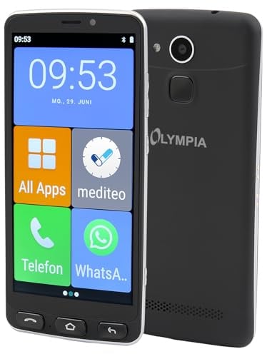 Olympia NEO+ - Cellulare per anziani con grande display e pulsante di emergenza | funzionamento extra facile | Cellulare anziani con Whatsapp | Android 15 | Seniors Handy 4G LTE | Seniorenhandys