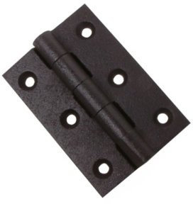 Ironmongery monde 25,4 x 7,6 cm/75 mm Butt charnières de porte de portail en acier noir + vis