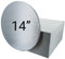 Culpitt 14 Inch Round Silver Cake Drum Board & White Cake Box Combo
