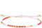 KELITCH Boho-Farbe Kristall Muschel Perlen Freundschaftsarmbänder Handgemachte Strand Armband Armreifen Schmuck Für Frauen (Rot)