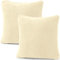 CelinaTex 2er Set Kissenbezug 50x50 cm Doppelpack Coral Fleece Kissenhülle, Dekokissen Bezug Sofakissenbezug Comfortable Creme weiß 5001338