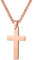 PROSTEEL Rose Gold Color Cross Necklace Christian Jewelry Gift