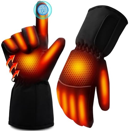 Electric Hand Warmer Gloves - Battery Operated Heated Gloves for Men & Women - 6 AA Batteries