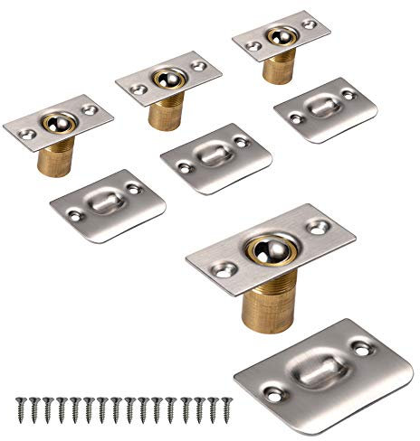 Mousike Closet Door Ball Catch,Stainless Steel Adjustable Ball Catch Door Hardware (4Pack)