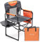 SUNNYFEEL Camping Director Chair, Portable Folding Chair with Side Table and Storage Pouches, Compact Heavy Duty for Adults Outdoor（Orange）