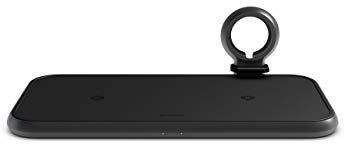 ZENS Qi-zertifiziertes, 4in1 duales kabelloses Ladegerät aus Aluminium mit Apple Watch Ladekabel Aussparung (Apple & Samsung Fast Charging, Zusätzlicher USB Port, Inklusive 45W PD Netzstecker)