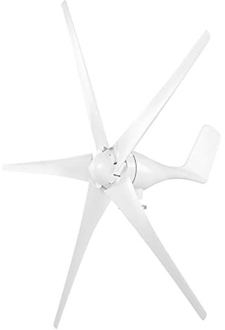 Wind Turbine Generator, Windmill Generator 1600W Wind Turbine Businesses 5 Blade Wind Controller Turbine Generator Kit for Boats, Terraces, Cabins or Home(White 24V)
