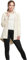 URBAN CLASSICS Felpa Lunga con Cappuccio da Donna, Cardigan Lungo con Zip a Coulisse, Felpa da Donna a Maniche Lunghe con Tasche, Maglione con Cappuccio, Colore whitesand, taglia XS
