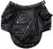 DHGTEP Hundemantel Winter Parka Warme Hundejacke Leder Französisch Bulldogge Wasserdicht Haustier Kleidung Outfit für Kleine Mittlere Hunde (Color : Black, Size : M)