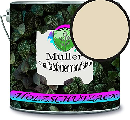 Holzschutzlack Holzlack Holzlasur wetterbeständiger Langzeitschutz Wetterschutzfarbe Holzschutzfarbe RAL 1015 Hellelfenbein // Müller Qualitätsfarbenmanufaktur