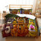 DDONVG Five Nights at Freddy's Bettwäsche-Sets Mit Kissenbezug,Kinderbettwäsche Microfaser Niedliches Cartoon-Motiv Dekorativer Bettbezug (13,135 * 200)