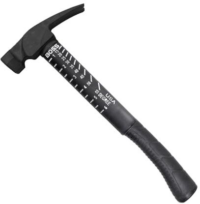 Boss Hammer BH18STPFM 18 oz. Fiberglass Handle Milled Face Steel Hybrid Hammer