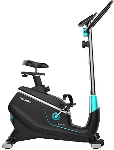 Cecotec Indoor-Fahrrad DrumFit Cycle 9000 Talos. Manuell einstellbarer magnetischer Widerstand, Lenker mit Herzfrequenzsensor, verstellbarer Sattel, Gerätehalter, Räder