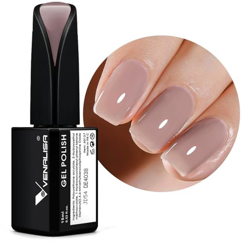 VENALISA Gel Nail Polish Neutral purple Color Soak Off For UV LED Cure Nails French Nail Design Nail Gel Polish Transparent purple Nail Art 15ml