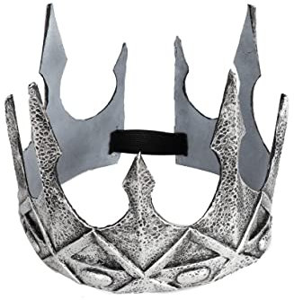 Maskworld Fantasy Fürstenkrone aus Kunststoff - silber - Kostüm-Zubehör für Karneval, Halloween & Motto-Party