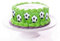 Tortenband Fußball essbar - 4 Stück á 24cm x 5cm passend für Torten bis 30 cm zum mitessen - kreative Dekoration für Torten