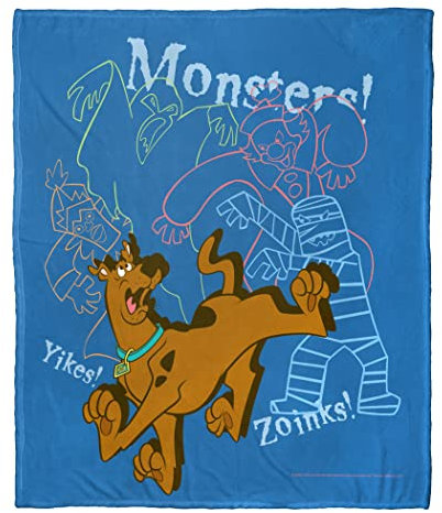 NORTHWEST Warner Bros. Scooby-DOO Silk Touch Überwurfdecke, 127 x 152 cm, Monsters Oh My