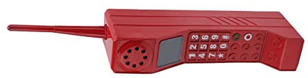 Dioche Teléfono Móvil de la vieja escuela de los teléfonos celulares de los años 90 Adorno del Teléfono Móvil de Ladrillo Retro de Hierro Modelo de Teléfono Móvil Vintage (rojo)