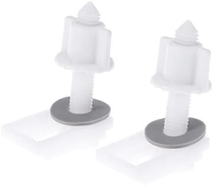 CIYODO 2sets Fissaggio Per Sedile Wc Plastica Viti Dadi E Rondelle Per Montaggio Facile Accessori Per Copriwater Installazione Semplice E Duratura