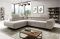 ML Furniture Ltd Avatar Kord Ecksofa in L-Form 277 x 73 x 203 cm mit Schlaffunktion und Bettzeugbehälter - Schlafsofa mit Bettkasten - Eckcouch mit Stauraum - Links - Farbe: Kord Creme