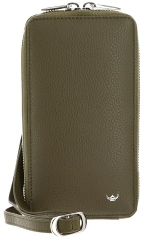 Golden Head Leder Handytasche Palma RFID Protect Handy-RV-Umhängetasche 4046 Oliv olivgrün