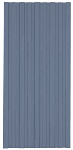 GuyAna Panel para tejado Acero galvanizado Gris 36 Unidades Chapa Galvanizada Ondulada Tejado Exterior 100x45 cm