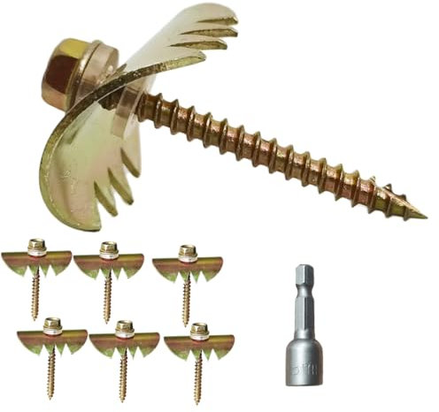 Augenweide 60Pcs Wire Fencing Staples 2 Inch for Softwoods, Steel Fence Nail for Fencing for Wire Mesh and Woven Fencing, Installs Fast with a Power Drill, Replaces The Common