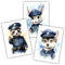 Samunshi® 3x Kunstdruck Poster Polizei Tiere Set Dachs Hase Wolf Bilder Deko Jugendzimmer Kinderzimmer Kinder Baby Junge MädchenDIN A3 29,7x42cm