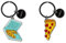 Legami - Lot de 2 porte-clés en métal émaillé, What a Key Ring!, motif de pizza, cadeau pour couple, porte-clés charme pour sac, anneau en spirale résistant, dimensions 4 x 8,5 x 0,2 cm, jaune, Taglia