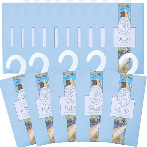 15pcs Duftsachet, Schrankdeo Natürlichen Geruch Sachet, Wäscheduft Schrank Duftsäckchen Kleiderschrank Dufterfrischer, Duftbeutel Kleiderschrank Duft Hanging Beutel, Schrankduft Frische (15ocean)