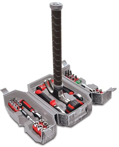 Marvel Mjolnir Hammer Tool Set Mighty Thor 44 Piece Toolkit Ukonic Official MCU License