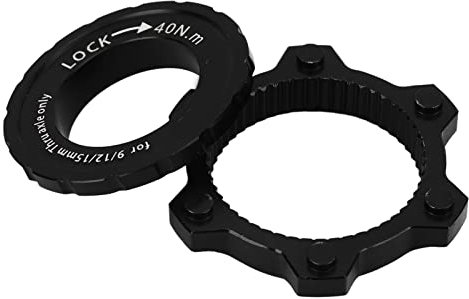 POENVFPO Isc Bremse Center Lock Fahrrad Center Lock DiscCenter Lock Disc Adapter, Centerlock auf 6 Loch AdapterHalterungen und Adapter (Black)
