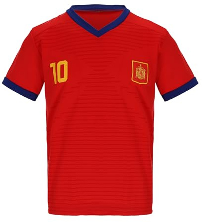 Blackshirt Company Spanien Trikot Fußball WM EM Fan Trikot Rot (DE/NL/SE/PL, Alphanumerisch, S, Regular, Regular)