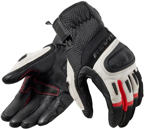 REV'IT! Dirt 4 Adventure Touring Motorradhandschuhe (Schwarz/Rot, 3XL)