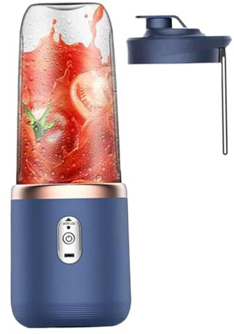 Blender portable 400 ml Juicer personnel avec 6 lames sur le mélange go avec le couvercle USB Mini Blender Cup pour voyages sportifs et à l'extérieur