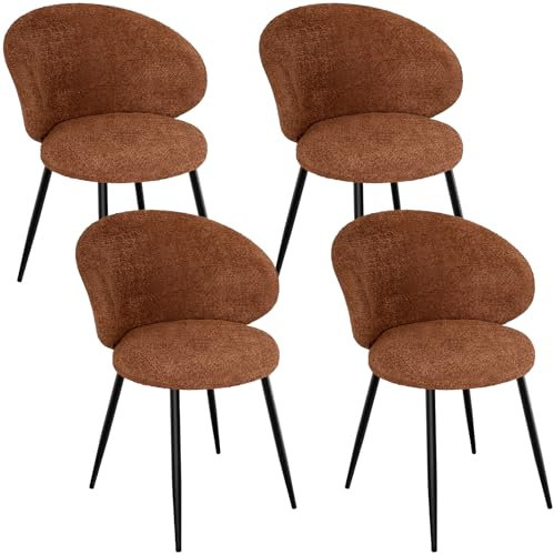 LEWE Esszimmerstuhl 4er Set, Polstersessel, Stuhl mit Komfort, Rückenlehne, weiche Schaumstoffpolsterung, für Wohnzimmer & Leseecke