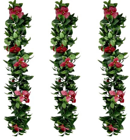 Artificial Plant Flower Living Wall Panels Realistic Indoor/Outdoor Garden 100cm x 100cm Home, Office, Cafe, Shop, Salon, Wedding (Vine - Gardenia)