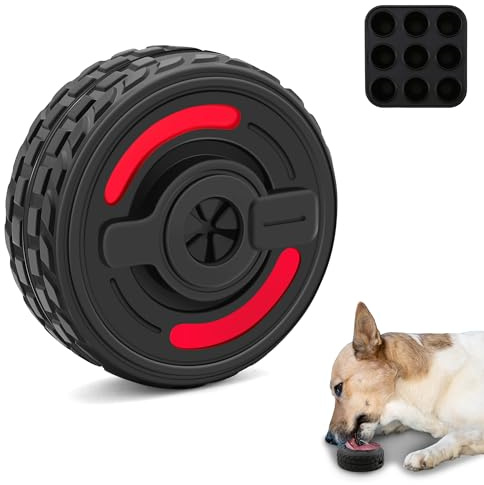 PETFROH 3-in-1 Dog Treat Toy for Aggressive Chewers - Natural Rubber Enrichment, Chew, Bully Stick Holder, Lick Toy With Silicone Mold