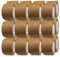 G4GOODS® 24 Rolls of 75mm x 50m Kraft Paper Parcel Tape Self Adhesive Brown Paper Tape 100% Recyclable Parcel Tape Roll Ideal for Sealing Moving Boxes & Sustainable Packaging Solutions
