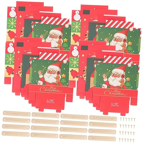 FRCOLOR 4 Sätze Weihnachts-süßigkeiten-box Die Weihnachtsverpackung Weihnachten Weihnachts-süßigkeitenschachteln Geschenktüten Schokoladenschachteln Geschenkbox Pu 16 Stück * 4