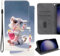 Ammeer Coque pour Infinix Hot 40/Hot 40 Pro, PU Cuir Magnétique Flip Housse Étui Rabat Téléphone Cover Case Portefeuille Support avec Porte-Cartes Pochettes - Tigre