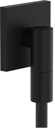 hansgrohe FixFit Fine E - Shower Outlet Elbow, Shower Outlet Connector with Non-Return Valve, wall Outlet Elbow, matt Black, 28883670