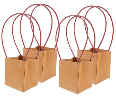 Gatuida Lot De 4 Boîtes À Fleurs en Papier Kaki pour Plantes